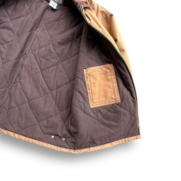 C.E. Schmidt Men's Workwear Wheat Colored Fleece Lined Quilted Jacket Size XL - Picture 3 of 13